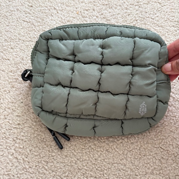 Free People Movement Quilted Mini Case Washed Sage NWOT - Picture 1 of 6